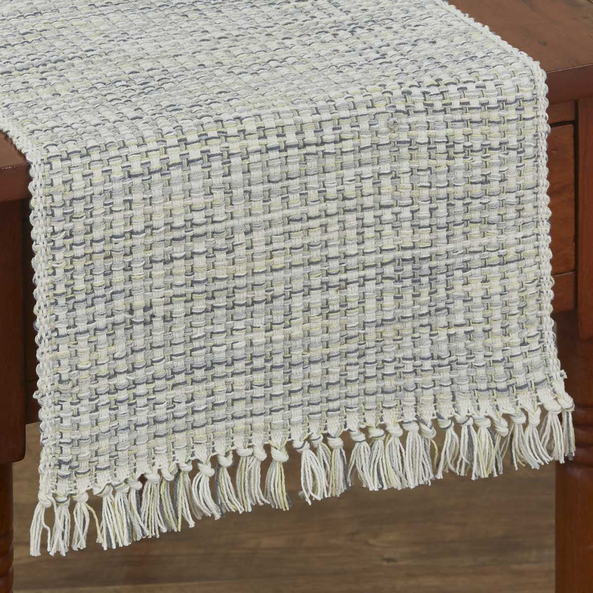 Basketweave Table Runner - 54"L - Rain