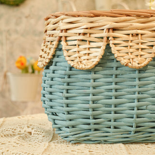 Two Tone Scalloped Basket