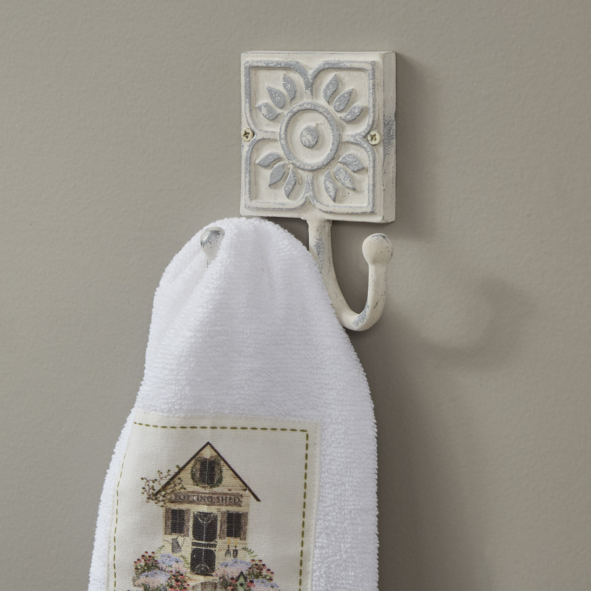 Distressed Tile Double Hook