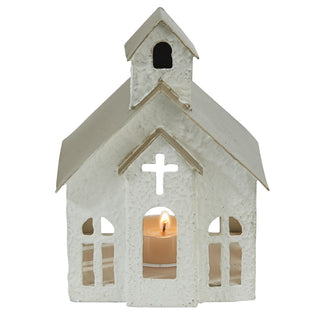 Metal Church Tea Light Holder