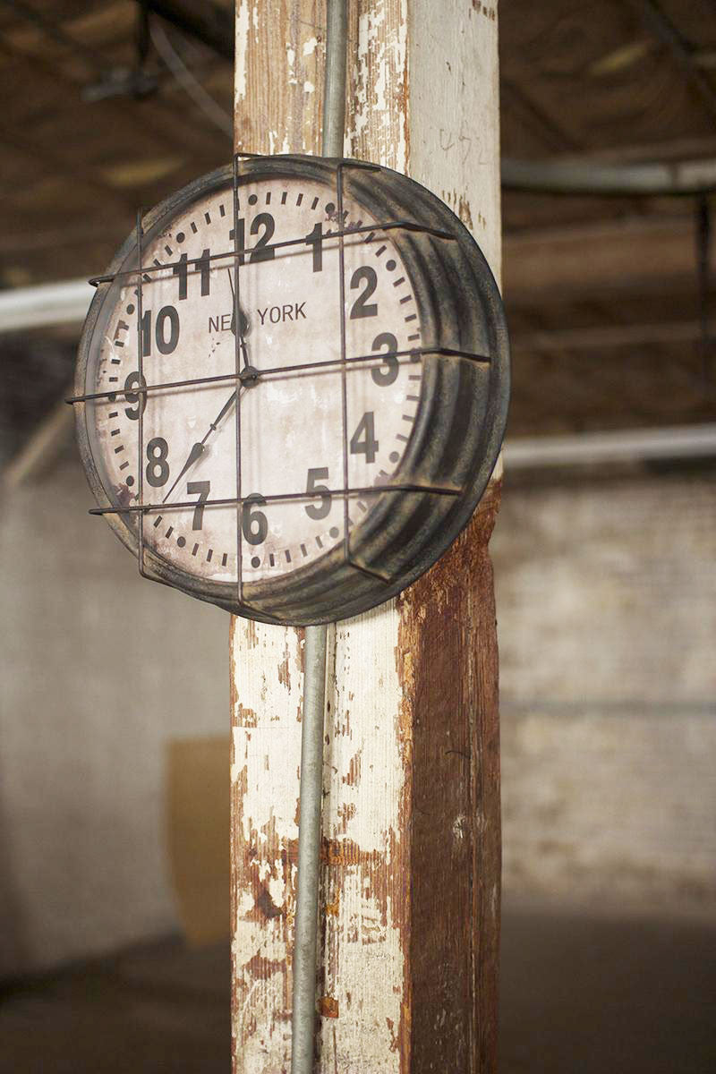 Metal New York Style Subway Clock
