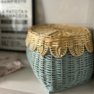 Two Tone Scalloped Basket