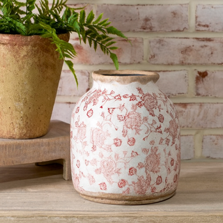 8.5"  Red Heritage Vase