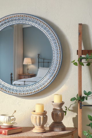 Round Ornate Wall Mirror