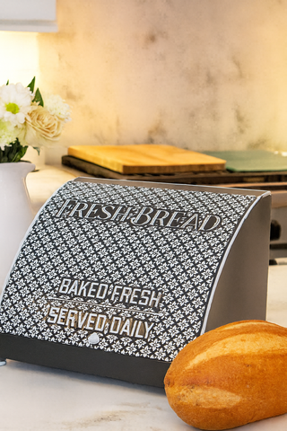 Embossed Bread Box Black
