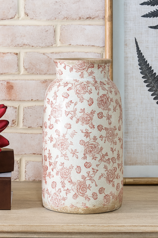 12.6" Tall Red Heritage Vase