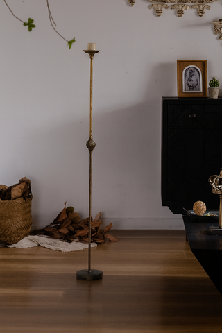 French Style Iron Floor Candle Holders - Large