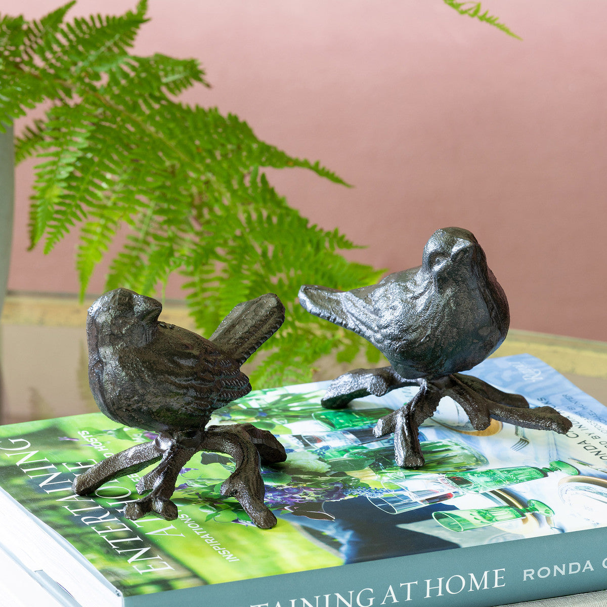 Iron Perched Birds, 2 Assorted Styles