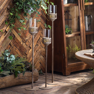 Tall Iron Candle Holder - Small