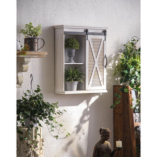 Sliding Barn Door Cabinet - White