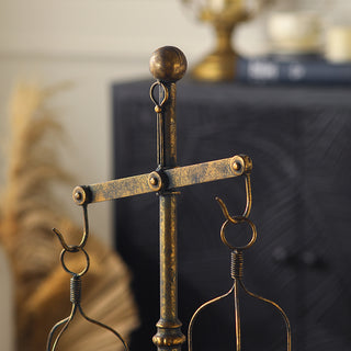 Vintage Gold Balance Scale - Candle Holder