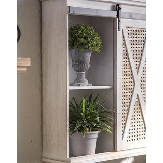 Sliding Barn Door Cabinet - White