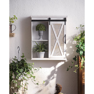 Sliding Barn Door Cabinet - White