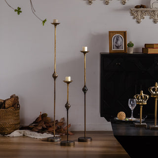 French Style Iron Floor Candle Holders - Small