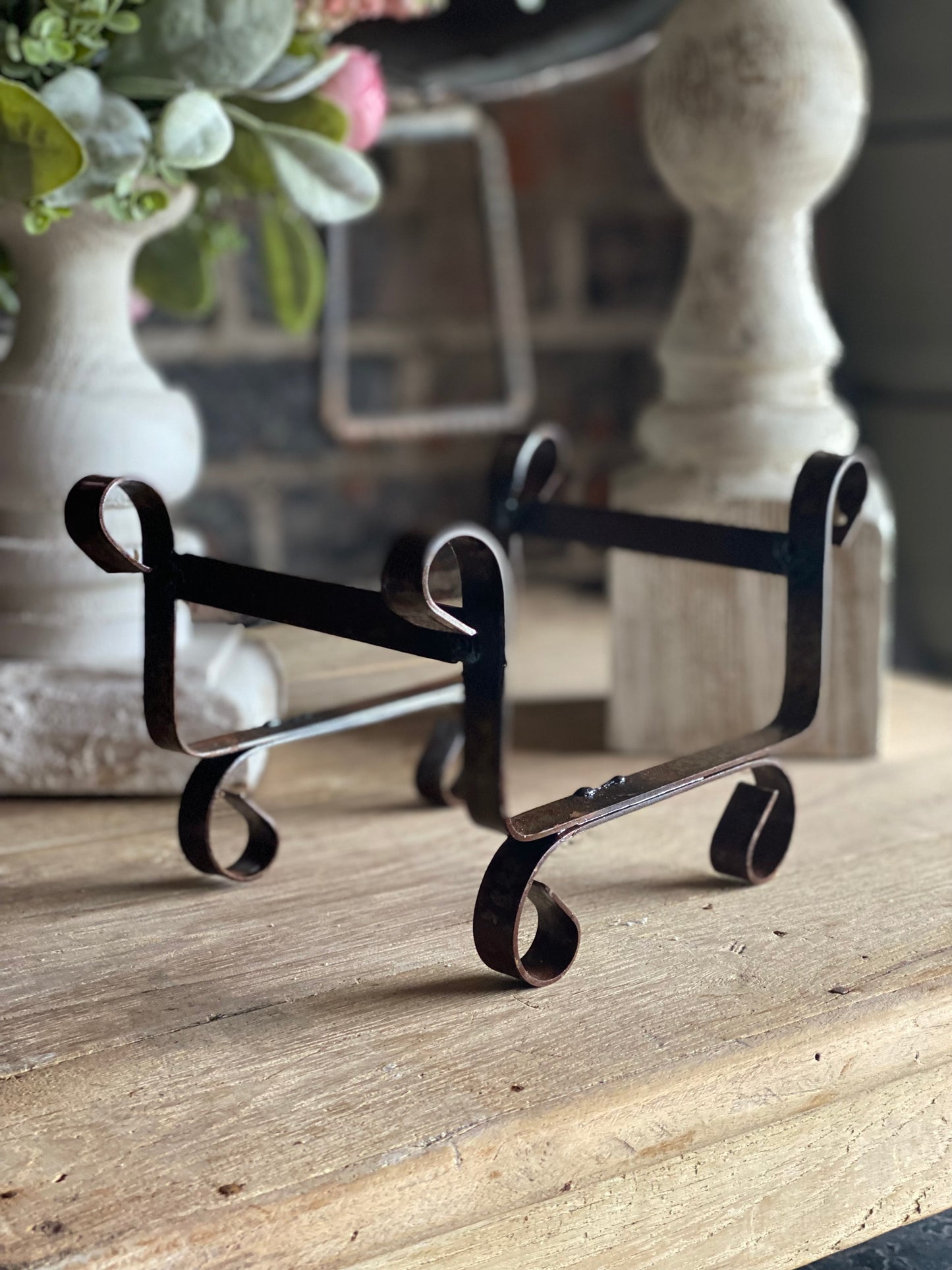 Metal Stands (Set of 2) - used for the 6 Wick & 9 Wick  Dough Bowl Candle