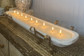 River Chic Candles - 9 Wick Dough Bowl Candle (Brown or White)