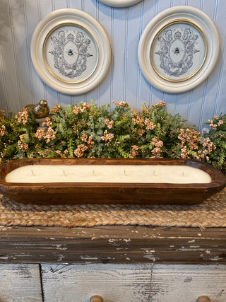 River Chic Candles - 6 Wick Dough Bowl Candle - Brown