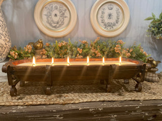 River Chic Candles - 6 Wick Dough Bowl Candle - Brown