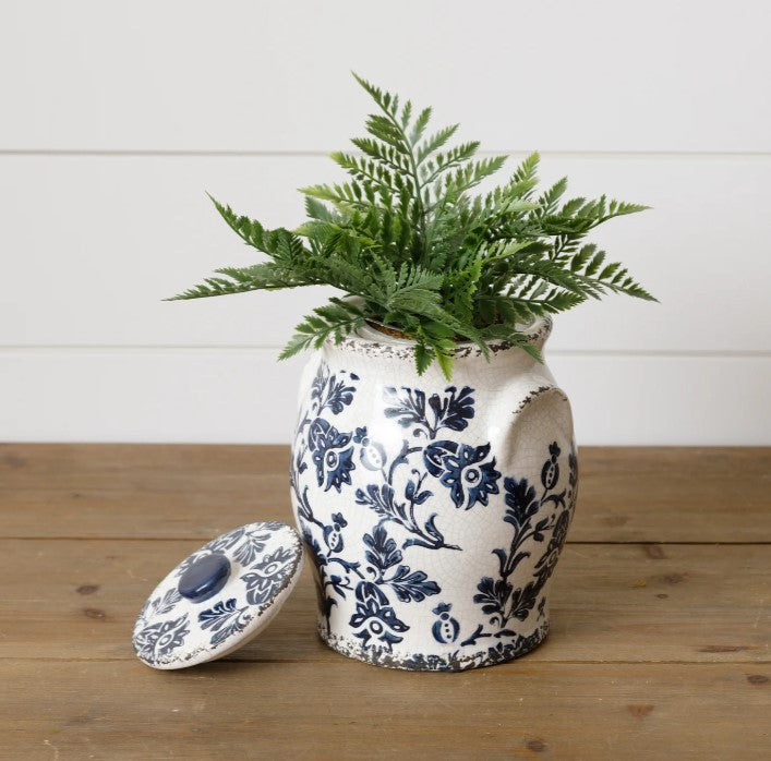 Ginger Jar - Blue Floral