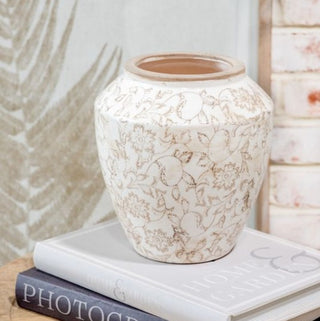 Beige Heirloom Wide Vase