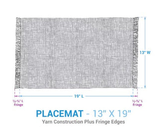 Basketweave Placemat - Dusk - Set of 6