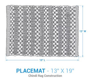 Dressed Up Denim Placemat - Set of 6