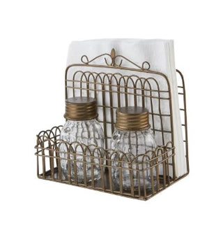 Garden Gate Napkin Salt and Pepper Caddy