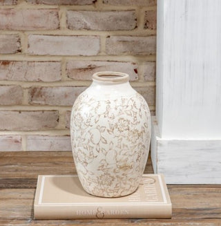 Beige Heirloom Vase - 10.25"