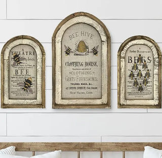 Bee Hive Wall Art - Set of 3