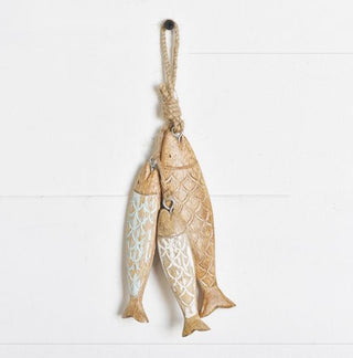 3 Hanging Mini Wooden Fish