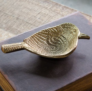 Textured Gold Bird Dish