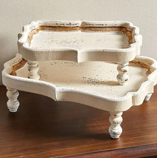 Scalloped Edge Risers - Set of 2