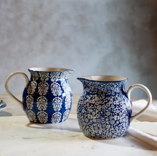 Blue Floral Pitchers (Set of 2)