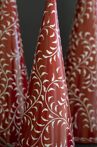 Red & White Christmas Topiaries (Set of 3)