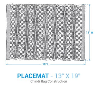 Driftwood Plaid Chindi Placemat - Set of 6