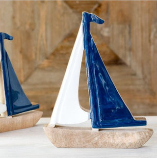 Wooden Sailboat 9.85"