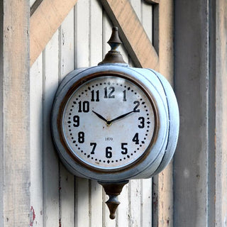 Vintage Inspired Train Platform Double Sided Clock