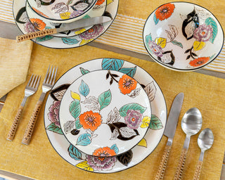 Poppy Garden Stoneware Salad Plate