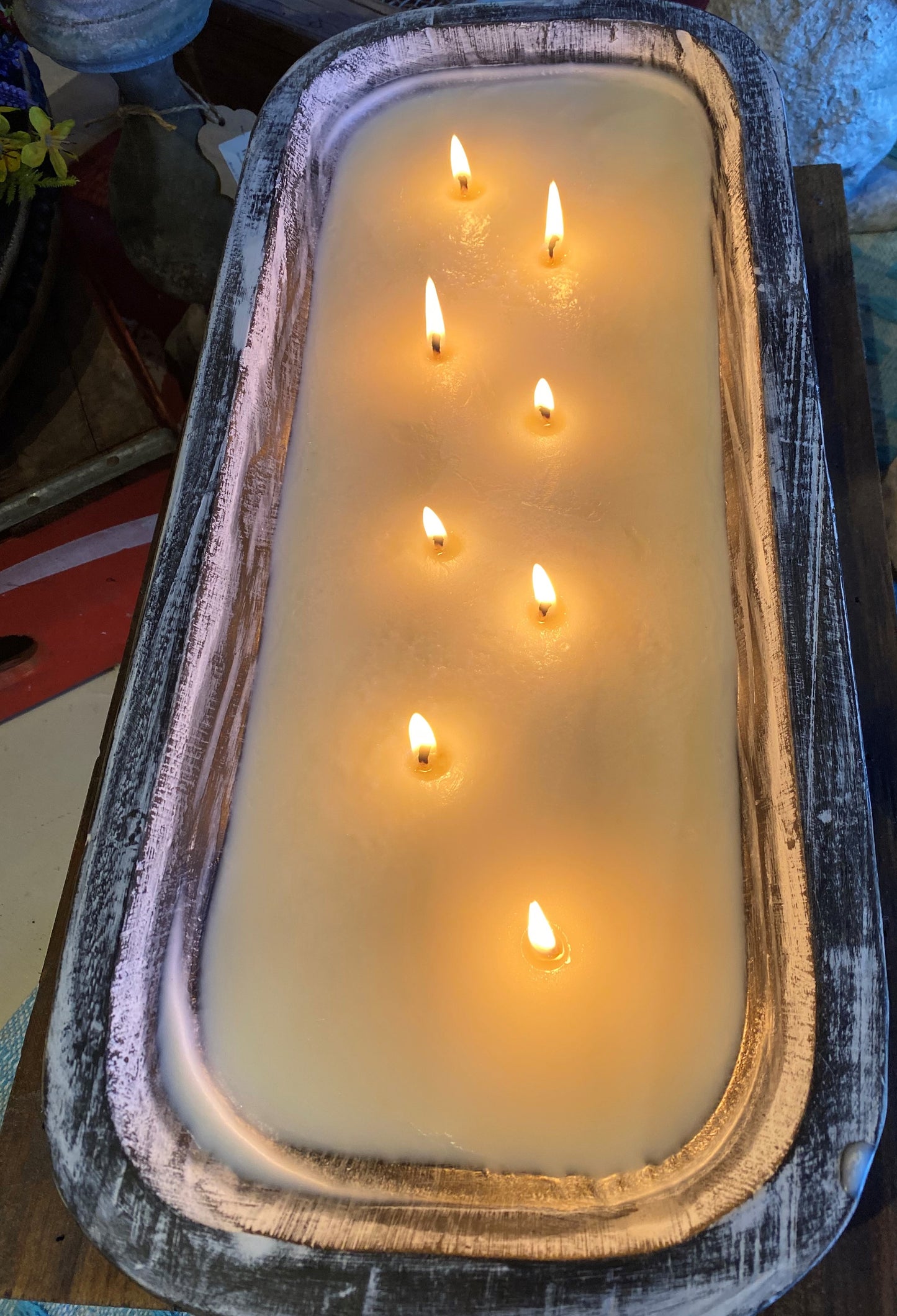 River Chic Candles - 8 Wick Indy Dough Bowl Candle - Cottage Gray - River Chic Designs