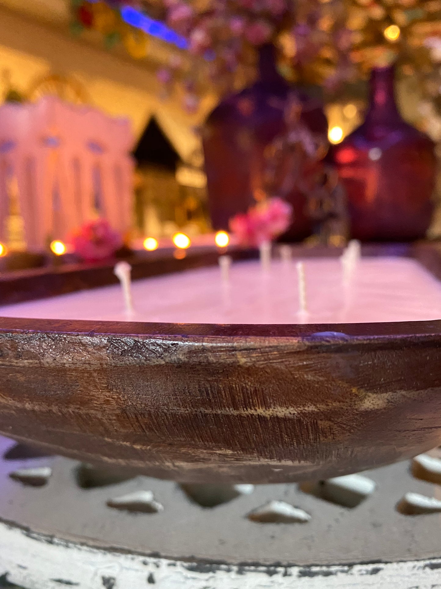 River Chic Candles - 8 Wick Indy Dough Bowl Candle - Barn wood Brown - River Chic Designs