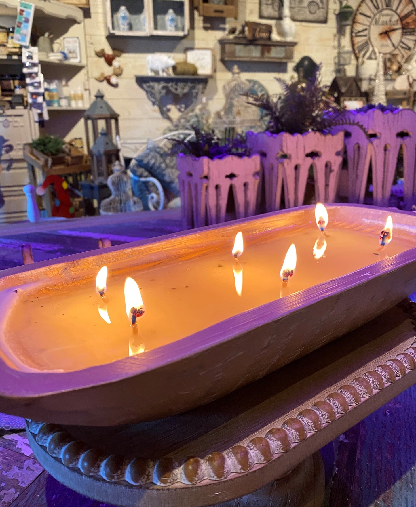 River Chic Candles - 6 Wick Indy Dough Bowl Candle - Gold - River Chic Designs