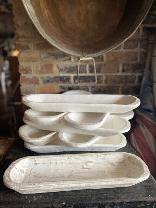 8 Half Baguette Dough Bowls - (not candle worthy)
