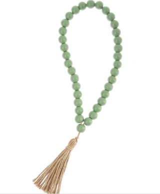 Colorful Wood Beaded Loop with Tassel - River Chic Designs