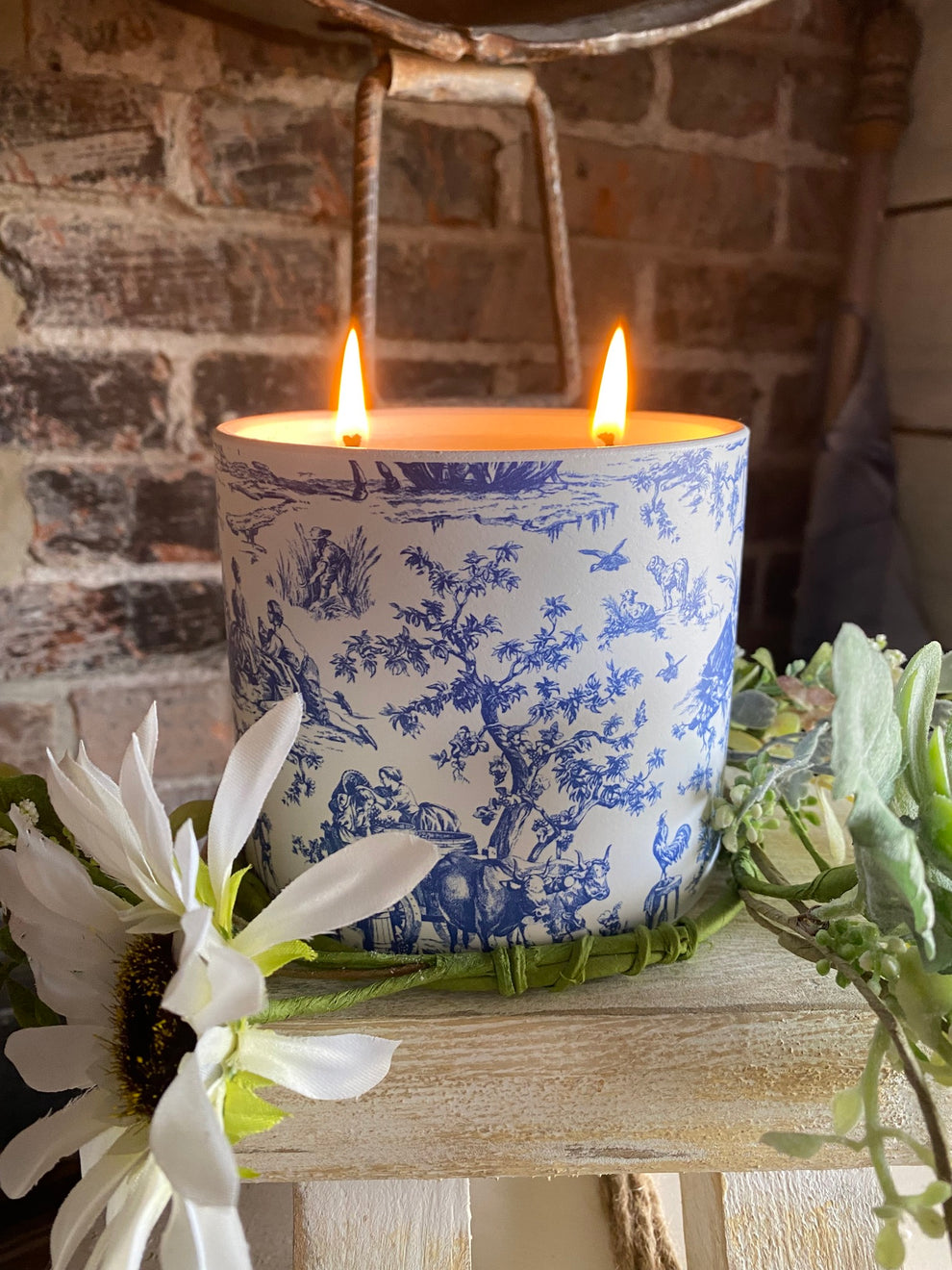 River Chic Candles Blue Toile Candle River Chic Designs