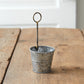 Metal Pail Place Card Holder - Box of 4