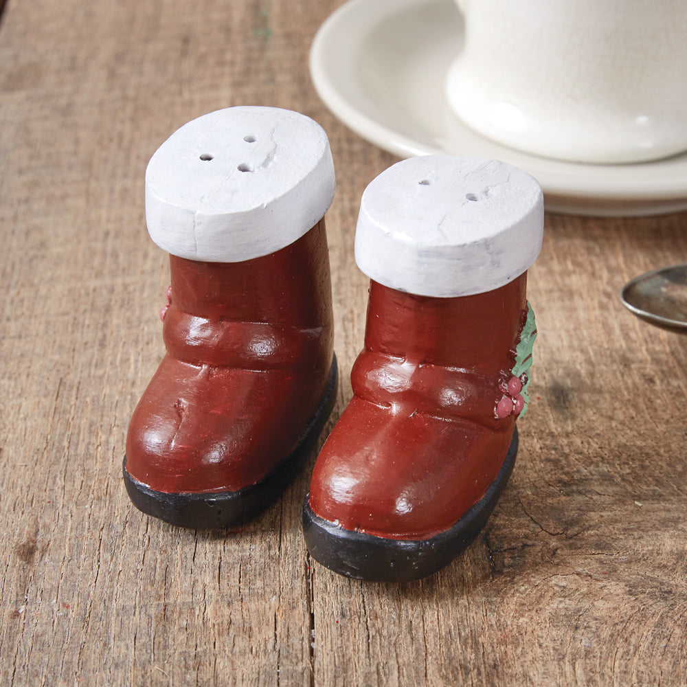 Santa's Boots Salt & Pepper Shakers