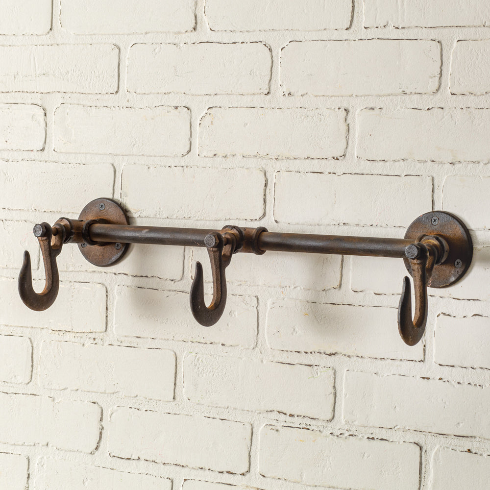 Industrial Three Hook Wall Rack – River Chic Designs