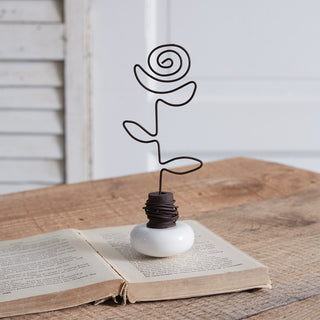 Vintage Doorknob Photo Holder - Rose (Box of 2)