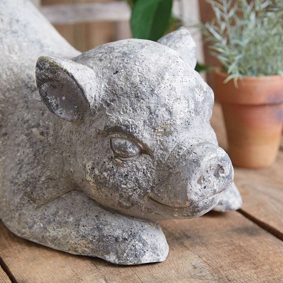 Playful Piglet Garden Statue River Chic Designs