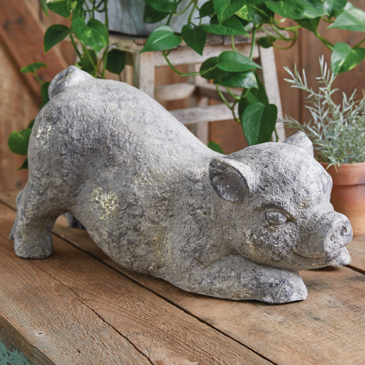 Playful Piglet Garden Statue
